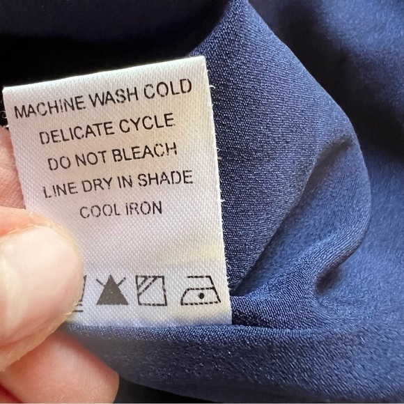 Tularosa navy blue white stripe cord accent ruffle skater mini skirt XS coquette - Picture 7 of 7